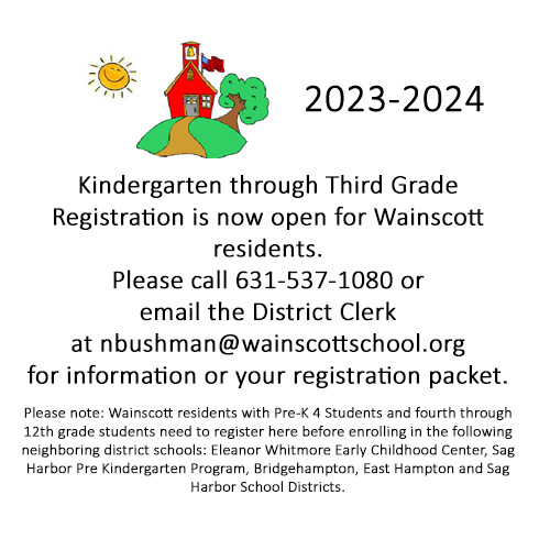2023-2024 K through Third Grade Registration flyer